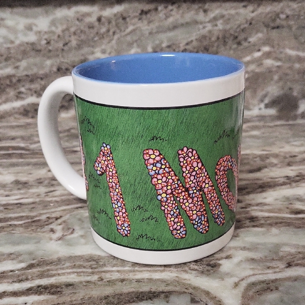 Disney Minnie Mouse Green and Blue Mug # 1 MOM - Picture 3 of 9